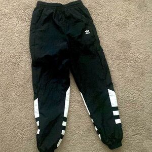 Adidas logo windbreaker pants